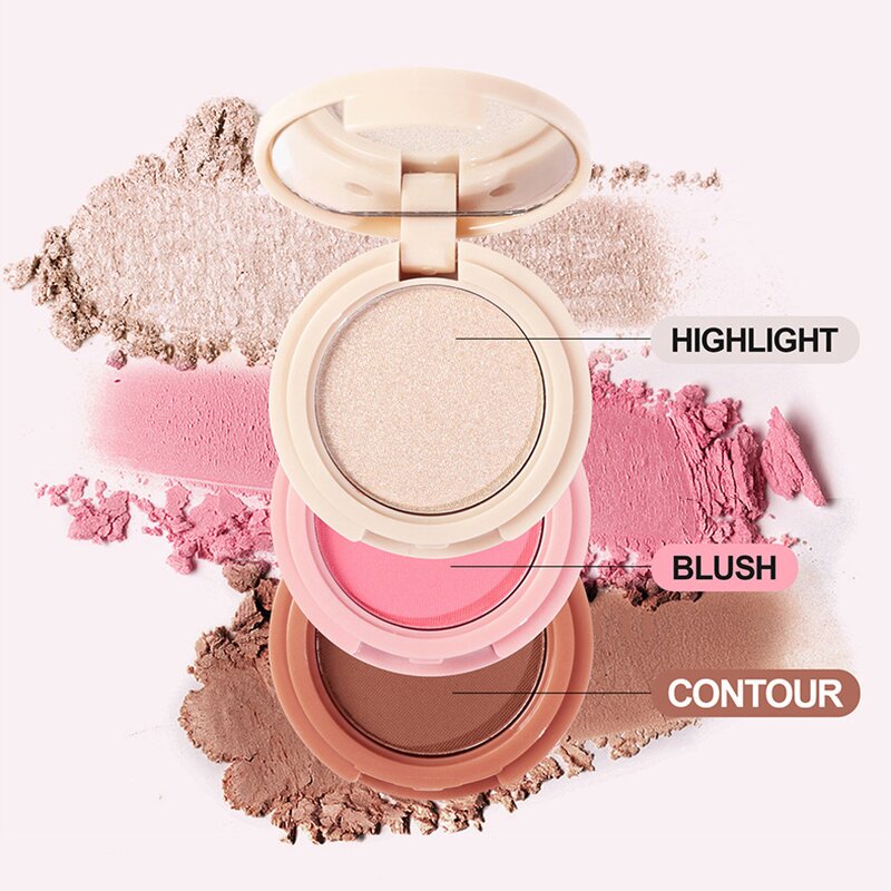 Makeup Disk Manufacturer - 3 in 1 Brightening Contour Blush Eyeshadow Integrated