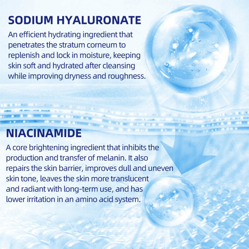 Facial Cleanser Manufacturer - Private Label Hyaluronic Acid Niacinamide Foam