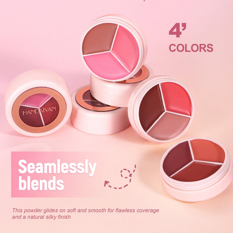 Highlighter Manufacturer - HANDAIYAN Four-color Matte 2 in 1 Blush High-Pigment