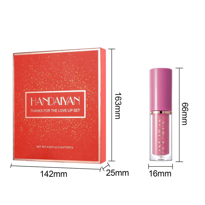 Lip Gloss Set Manufacturer - ANDAIYAN 12 Colors Moisturizing Pigmented Shimmering