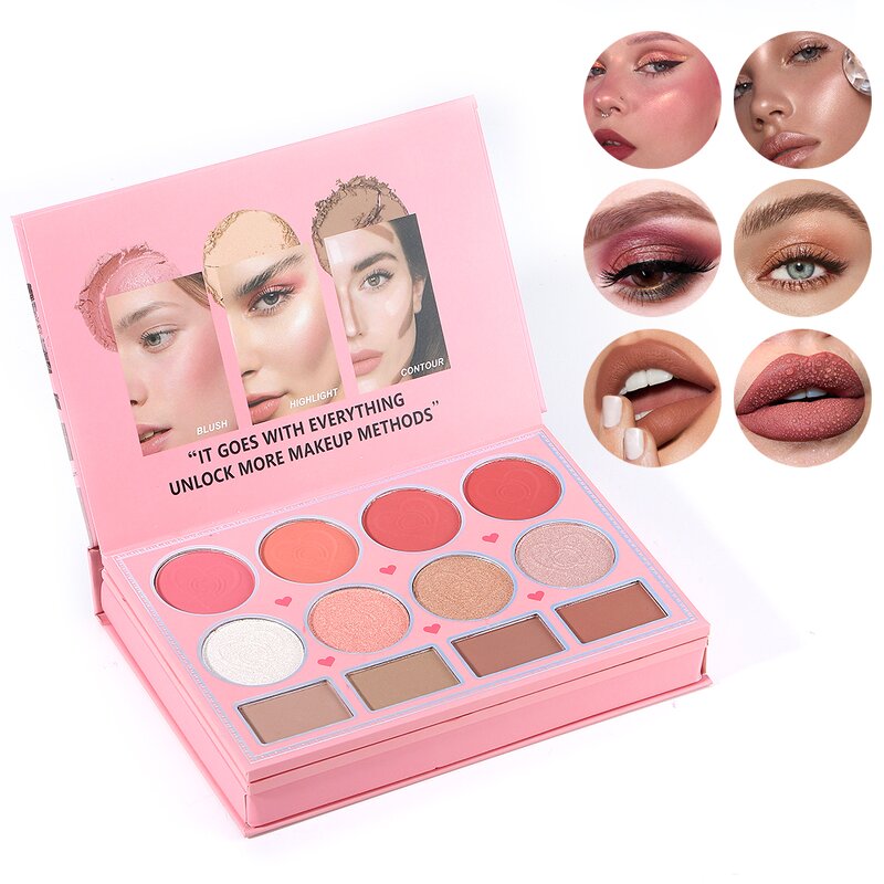 Makeup Palette Manufacturer - Matte Glitter 3 Layer Book Blush Highlighter Eyeshadow