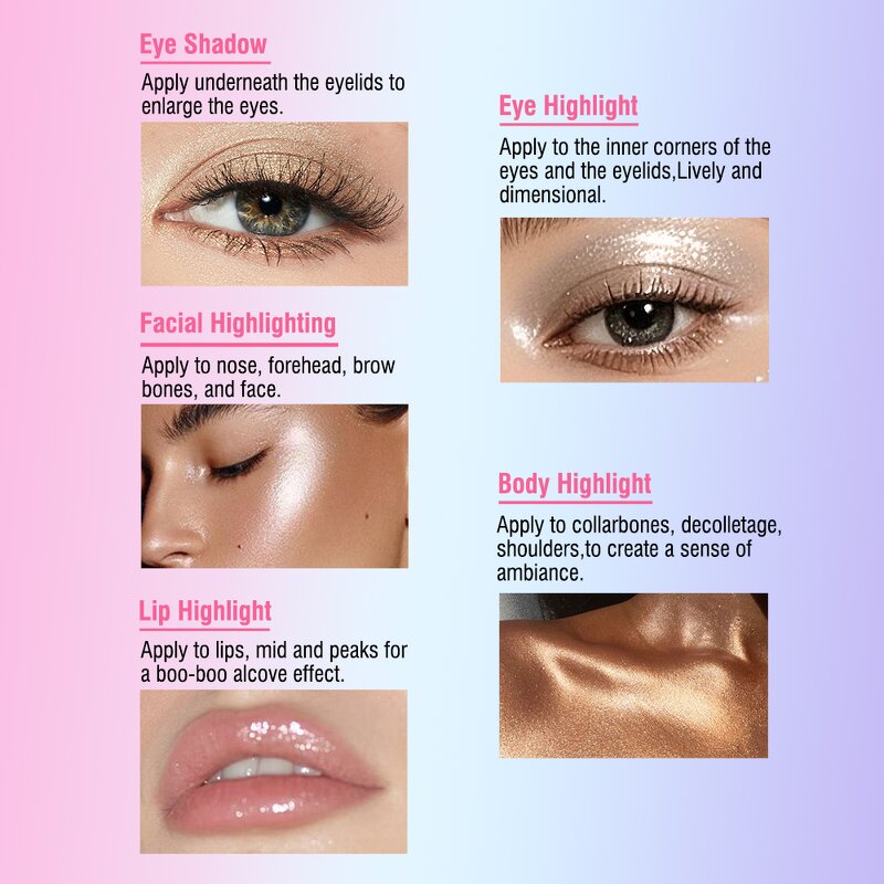 Contour Stick Manufacturer - 6 Color Pearl Shine Waterproof Jelly Highlighter