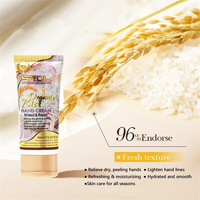 Hand Cream Manufacturer - Wholesale Custom Organic Rice 60ml for All Seasons