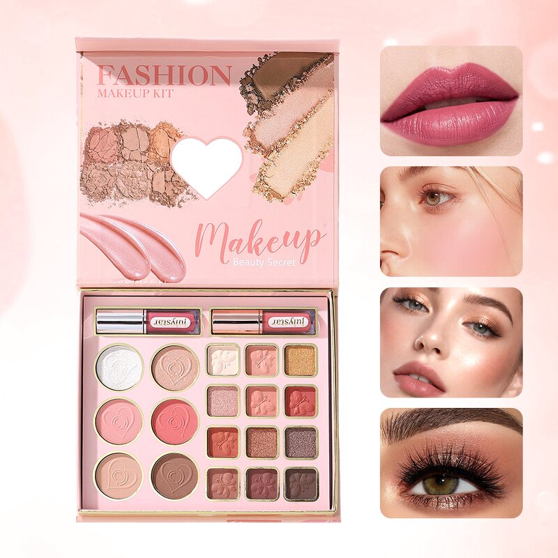 Face Makeup Palette Manufacturer - Eyeshadow Blush Highlighter Contour Matte Lip Set