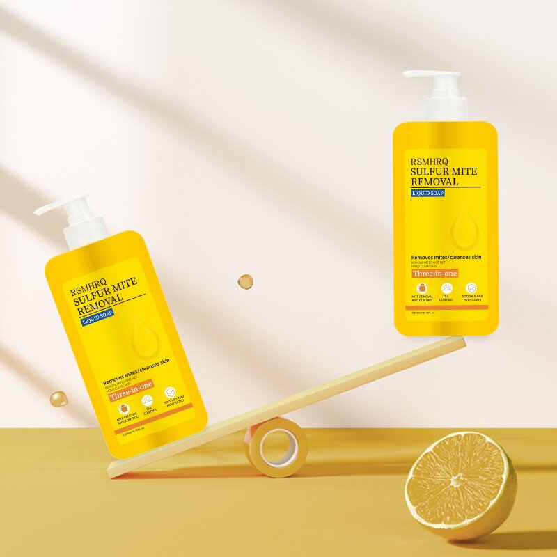 Shower Gel Manufacturer - Antibacterial Sulfur Mite Removal 3 in 1 Exfoliating