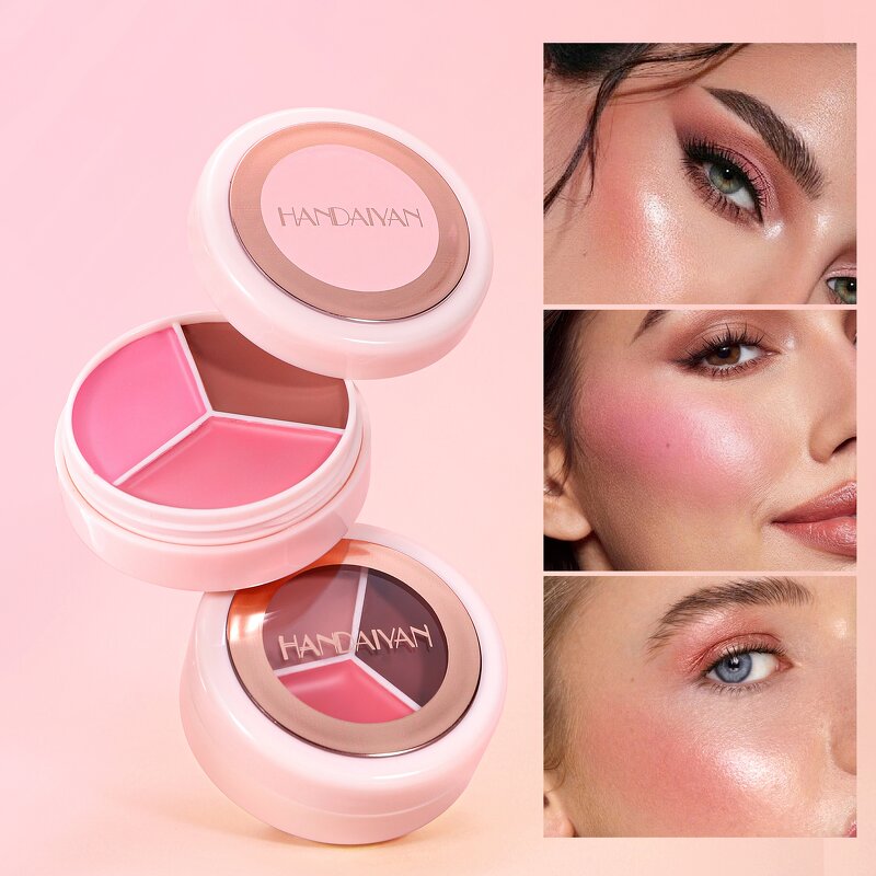 Highlighter Manufacturer - HANDAIYAN Four-color Matte 2 in 1 Blush High-Pigment