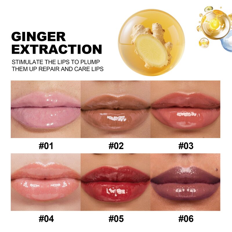 Lip Gloss Manufacturer - HANDAIYAN Silver Tube 6 Color Waterproof Lip Plumping