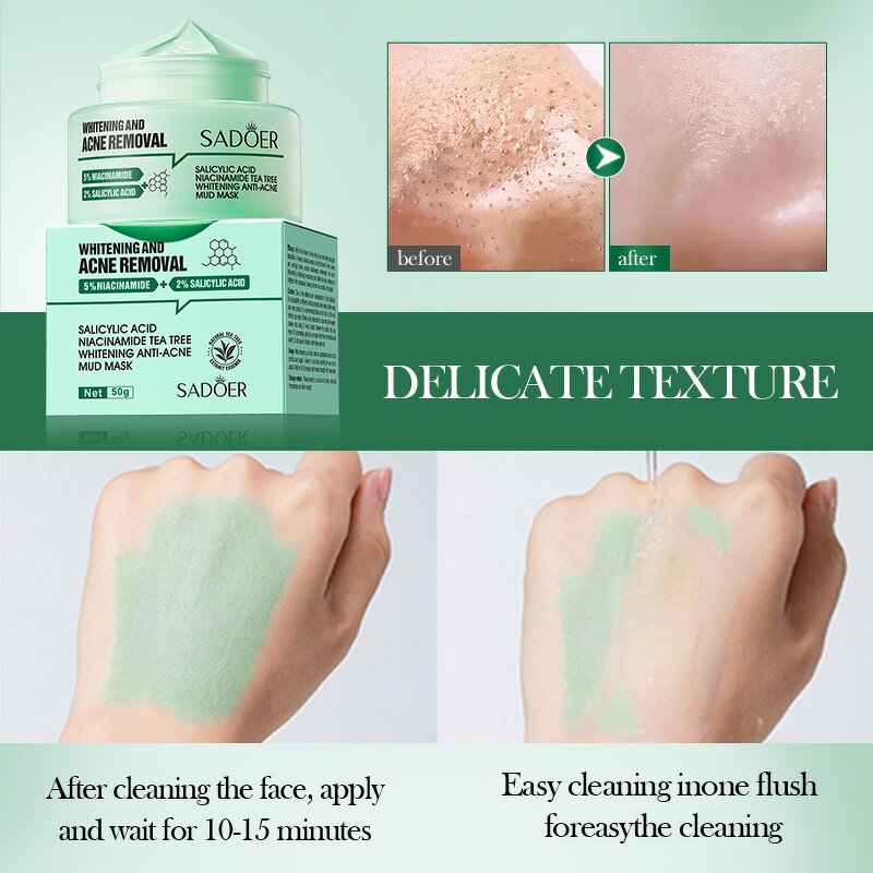 Nud Mask Manufacturer - Salicylic Acid Niacinamide Tea Tree Whitening Anti-acne