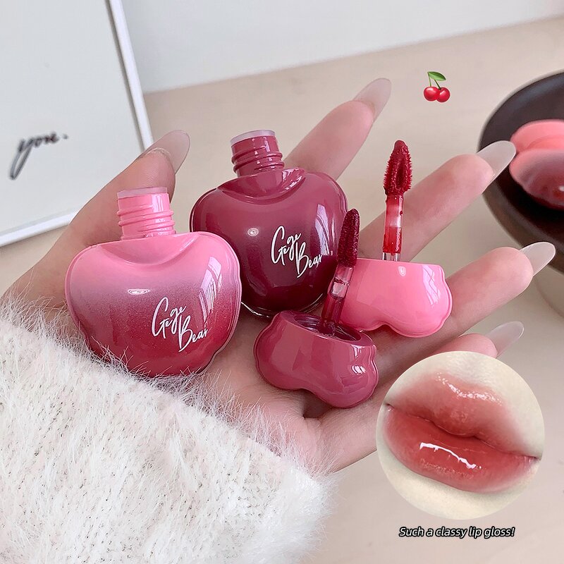 Lip Glaze Manufacturer - Private Label Heart-Shaped Shiny Mirror Effect Nude Color