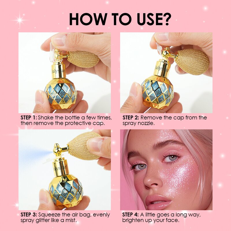 Highlighter Powder Spray Manufacturer - Wholesale Mineral Fine Shimmer Body Glitter