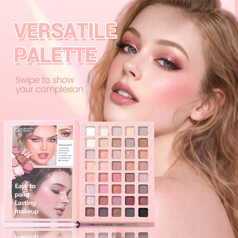 Eyeshadow Palette Manufacturer - Wholesale INS Trendy Book Style with Blush Matte