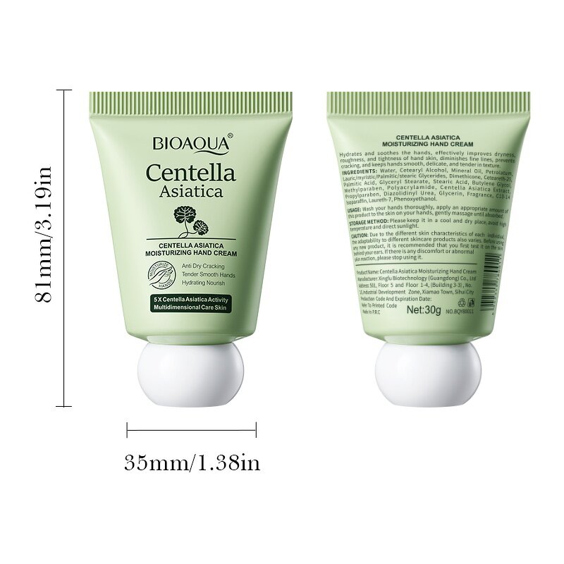 Hand Cream Manufacturer - Centella Asiatica Moisturizing 30g Travel Size Portable