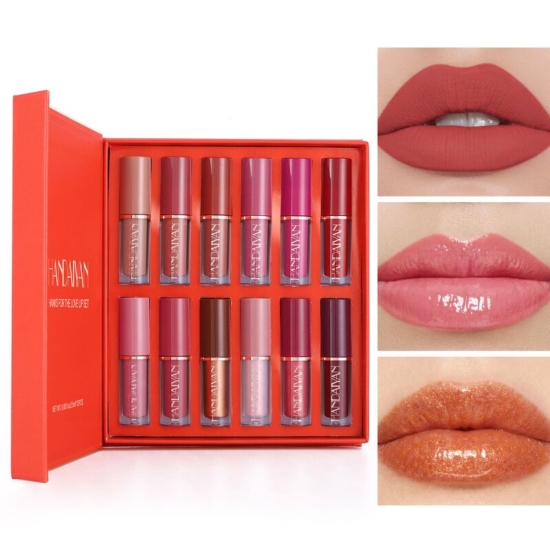 Lip Gloss Set Manufacturer - ANDAIYAN 12 Colors Moisturizing Pigmented Shimmering