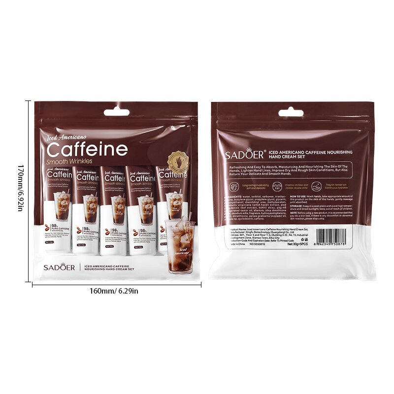 Hand Cream Set Manufacturer - Private Label Lced Americano Caffeine 5PCS Mini