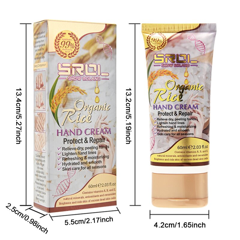 Hand Cream Manufacturer - Wholesale Custom Organic Rice 60ml for All Seasons