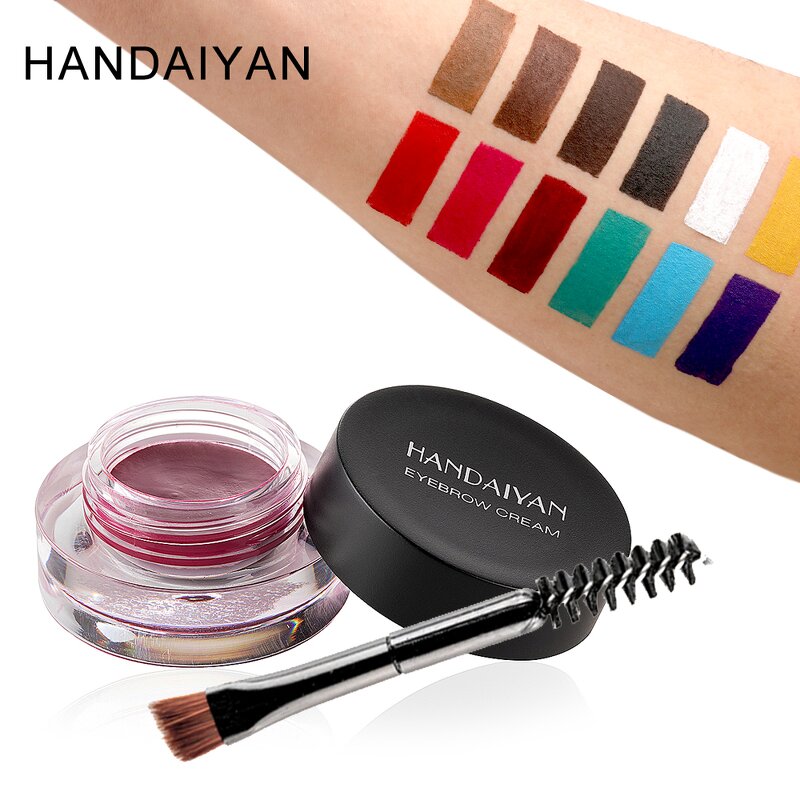Eyebrow Gel Manufacturer - HANDAIYAN 12 Colors Colored Tint with Brush Waterproof
