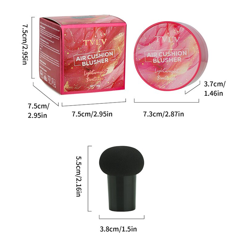Liquid Blusher Manufacturer - 4 Color Mushroom Air Cushion Matte with Brush Head