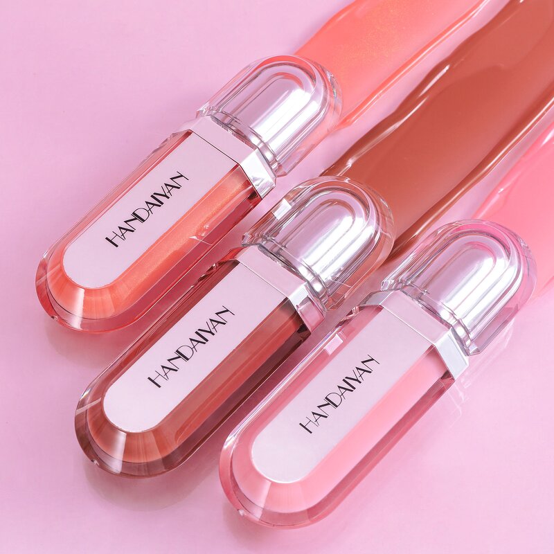 Lip Gloss Manufacturer - HANDAIYAN Silver Tube 6 Color Waterproof Lip Plumping
