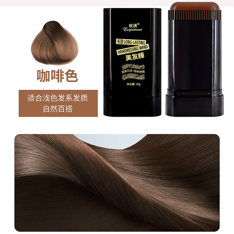 Hair Dye Stick Manufacturer - Vegan 3 Color Magic Wand Cover Grey Hair with Comb