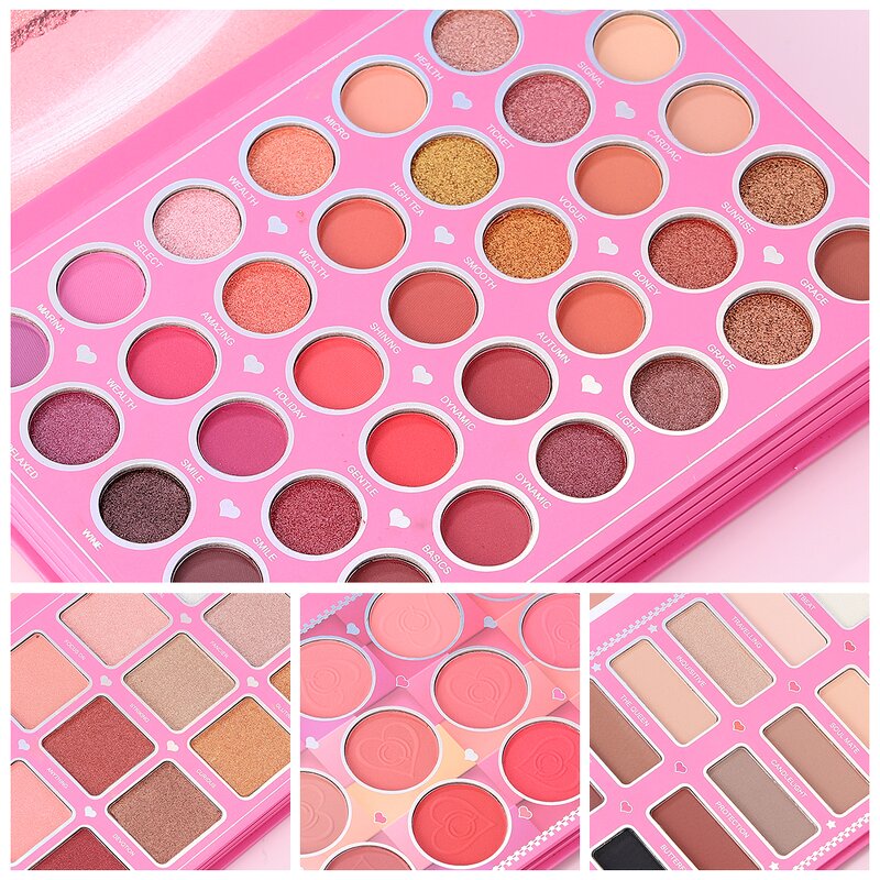 Eyeshadow Palette Manufacturer - Wholesale 4 Layer Book Style with Blush Contour