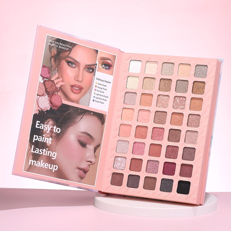 Eyeshadow Palette Manufacturer - Wholesale INS Trendy Book Style with Blush Matte