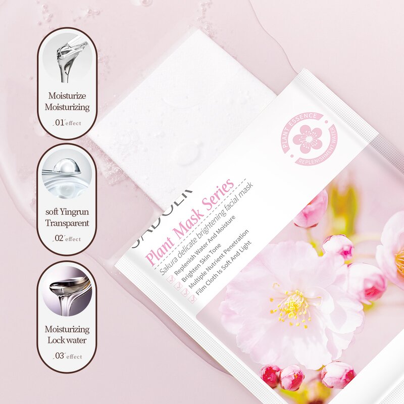 Facial Mask Manufacturer - Plant Series Sakura Delicate Brightening for Woman Skin