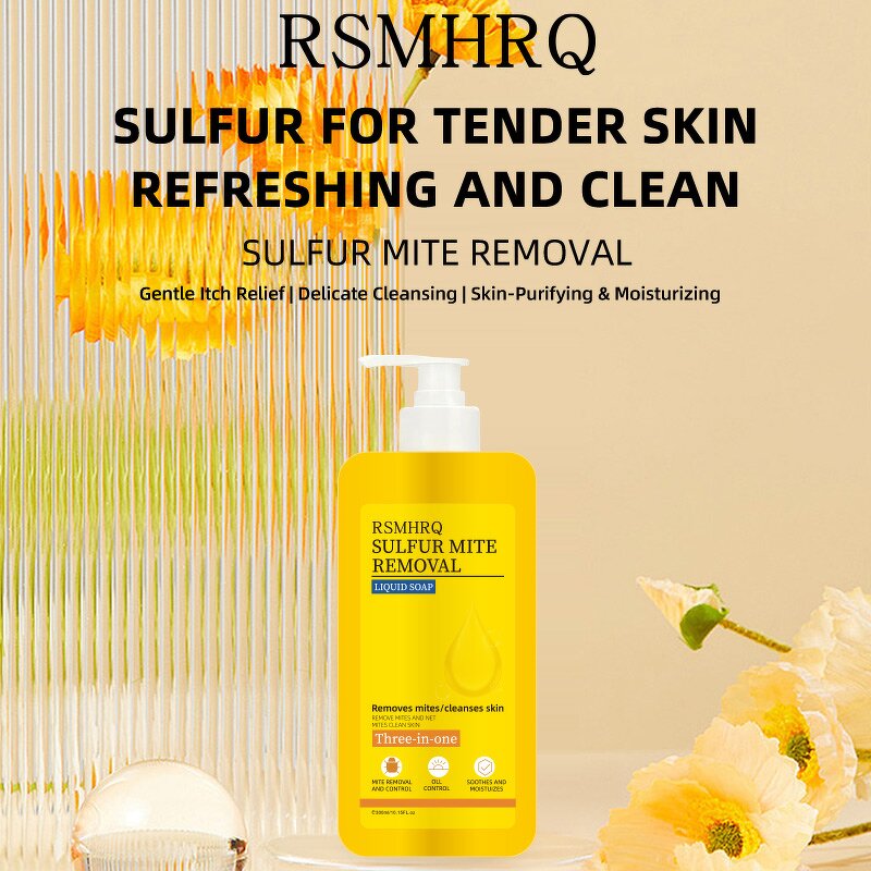 Shower Gel Manufacturer - Antibacterial Sulfur Mite Removal 3 in 1 Exfoliating