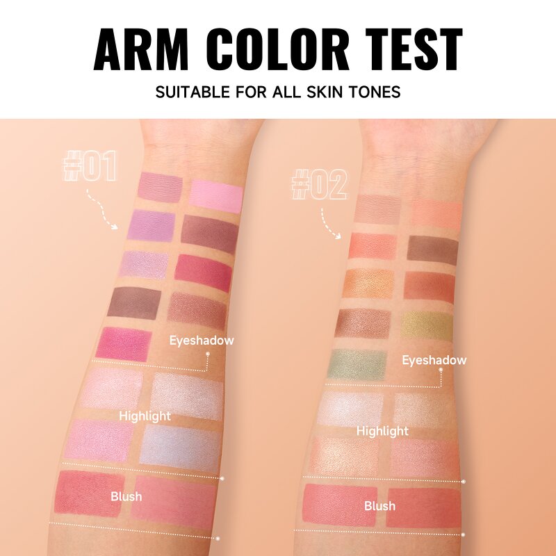 Eyeshadow Palette Manufacturer - 3-Layer 3-in-1 Highlight Blush Combo & Private Label