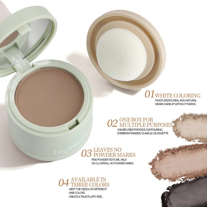 Hair Shadow Powder Manufacturer - 3 Color Forehead Shading Black Brown Coffee