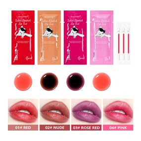 Lip Gloss Manufacturer - Private Label 4 Color Waterproof Vegan Velvet Matte Portable