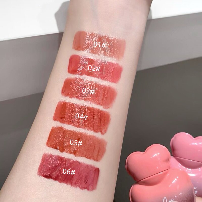 Lip Glaze Manufacturer - Private Label Heart-Shaped Shiny Mirror Effect Nude Color