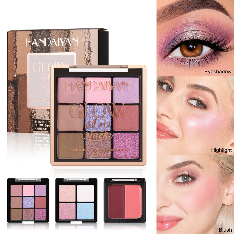 Eyeshadow Palette Manufacturer - 3-Layer 3-in-1 Highlight Blush Combo & Private Label