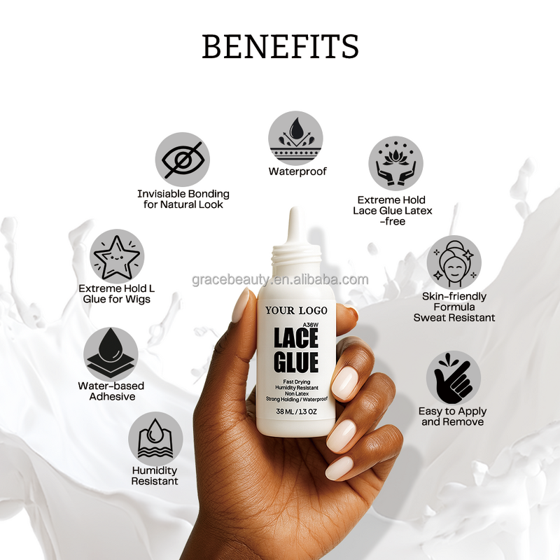 Natural Wig Glue - Manufacturer - Secure 2-3 Weeks Hold Sweatproof Waterproof Wig Adhesive