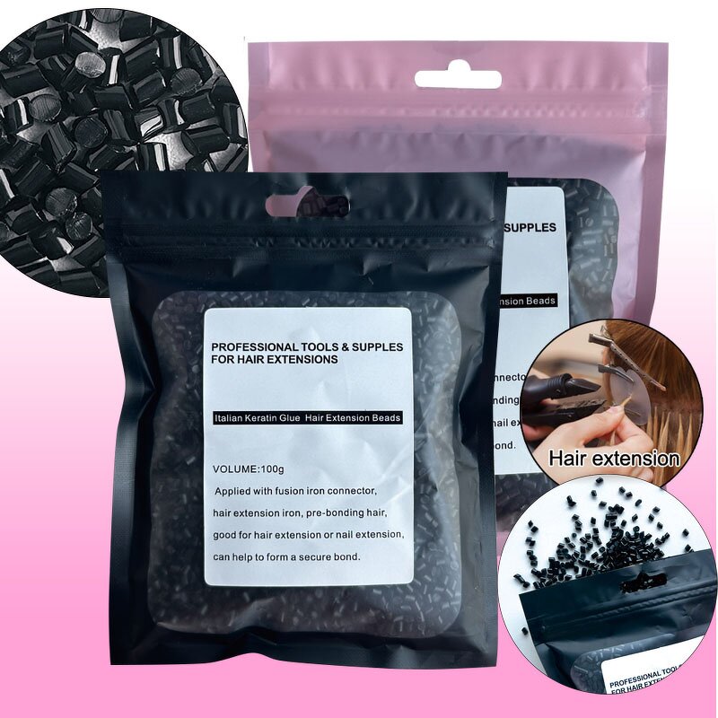 Keratin Glue Grains - Manufacturer - Private Label Italian White Black Brown Hot Melt Fusion Beads