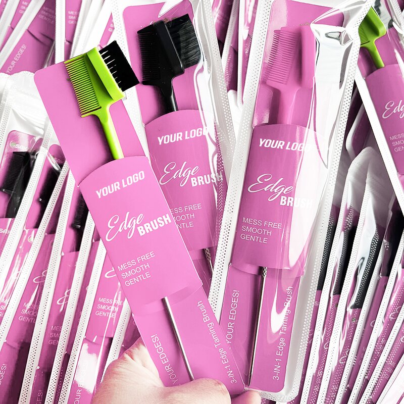 Baby Hair Edge Brush - Manufacturer - Custom Double Sided Eyebrow Rat Tail Comb Hair Styling Tools