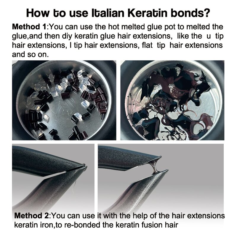 Keratin Glue Grains - Manufacturer - Private Label Italian White Black Brown Hot Melt Fusion Beads
