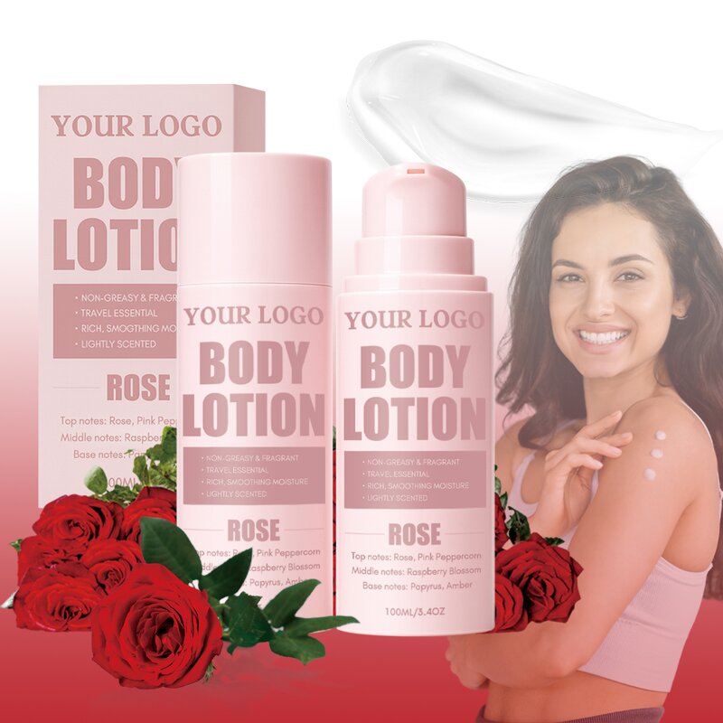 Rose Perfumed Body Cream - Manufacturer - Custom 100ml Refreshing Nourishing Long Lasting Hydration