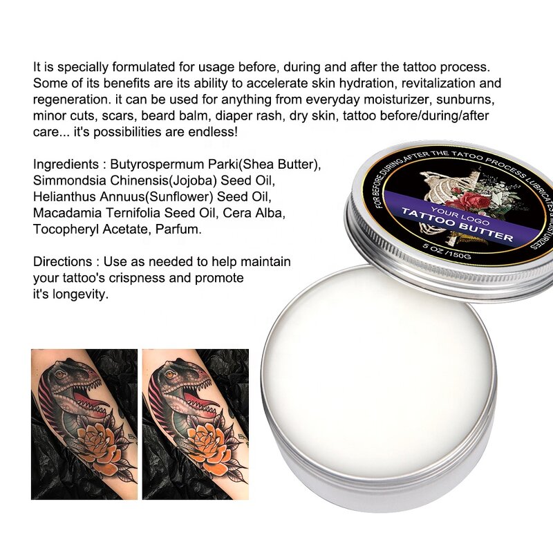 Tattoo Aftercare Cream - Manufacturer - Private Label Repair Heal Balm Preserve Tattoo Organic Butter