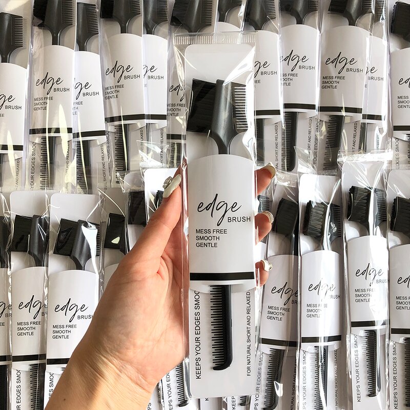 Baby Hair Edge Brush - Manufacturer - Custom Double Sided Eyebrow Rat Tail Comb Hair Styling Tools