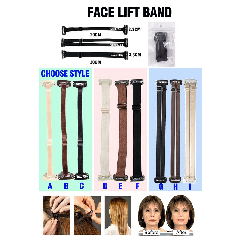 Face Lifting Patch - Manufacturer - Private Label Eyes Lift Clip Stretching Strap Elastic Bands
