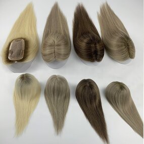 Mono Base Hair Toppers - Manufacturer - Clip in Highlight Blonde Full Cuticle Virgin Human Hair