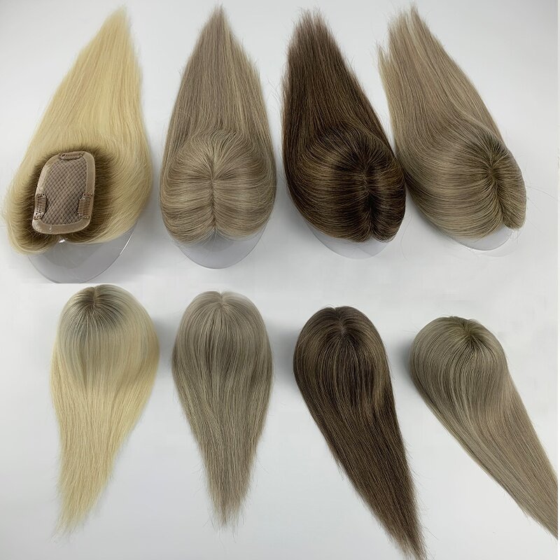 Mono Base Hair Toppers - Manufacturer - Clip in Highlight Blonde Full Cuticle Virgin Human Hair