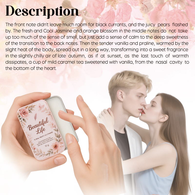 Solid Perfume Balm - Manufacturer - Custom Long Lasting Blackcurrant Pear Iris Jasmine Vanilla Sweet