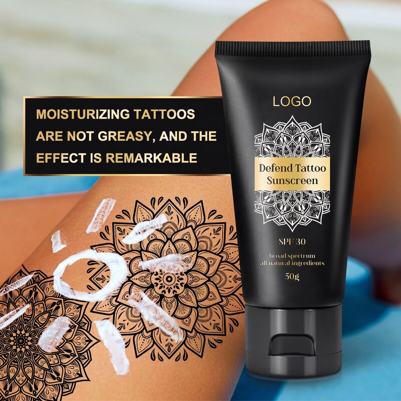 Tattoo Sunscreen Lotion - Manufacturer - Custom Logo SPF 30 UVA/UVB Protection Color Moisturizer