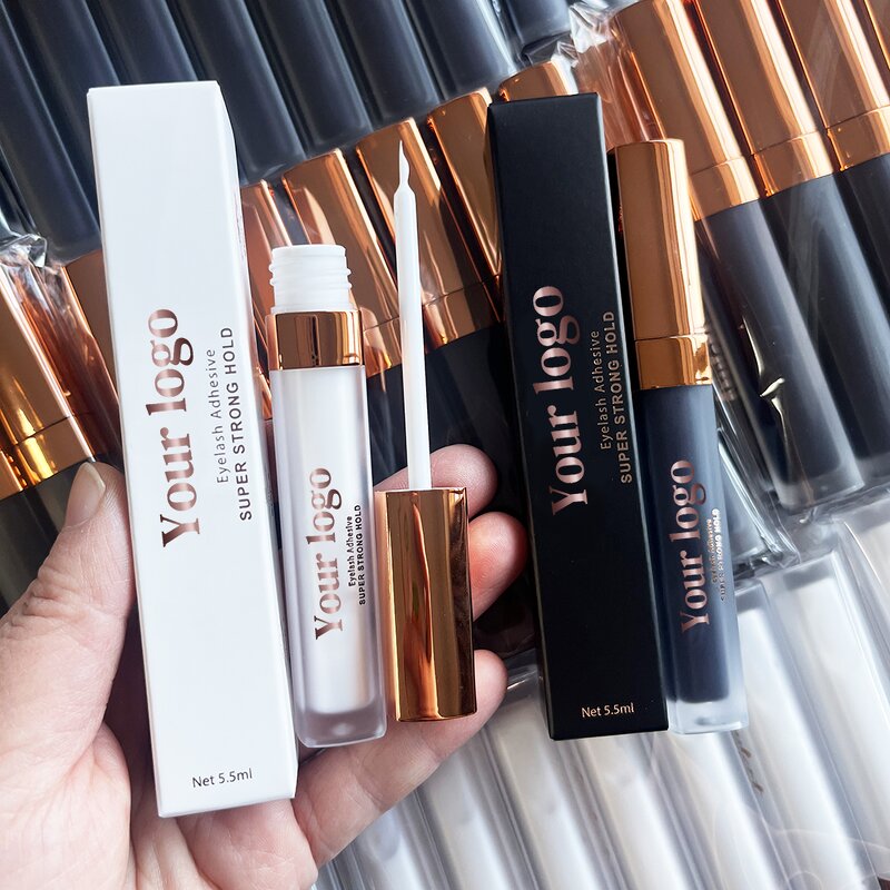 Rose Gold Eyelash Glue - Manufacturer - Custom 5.5ml Latex Free Vegan Invisible Waterproof Strong Hold