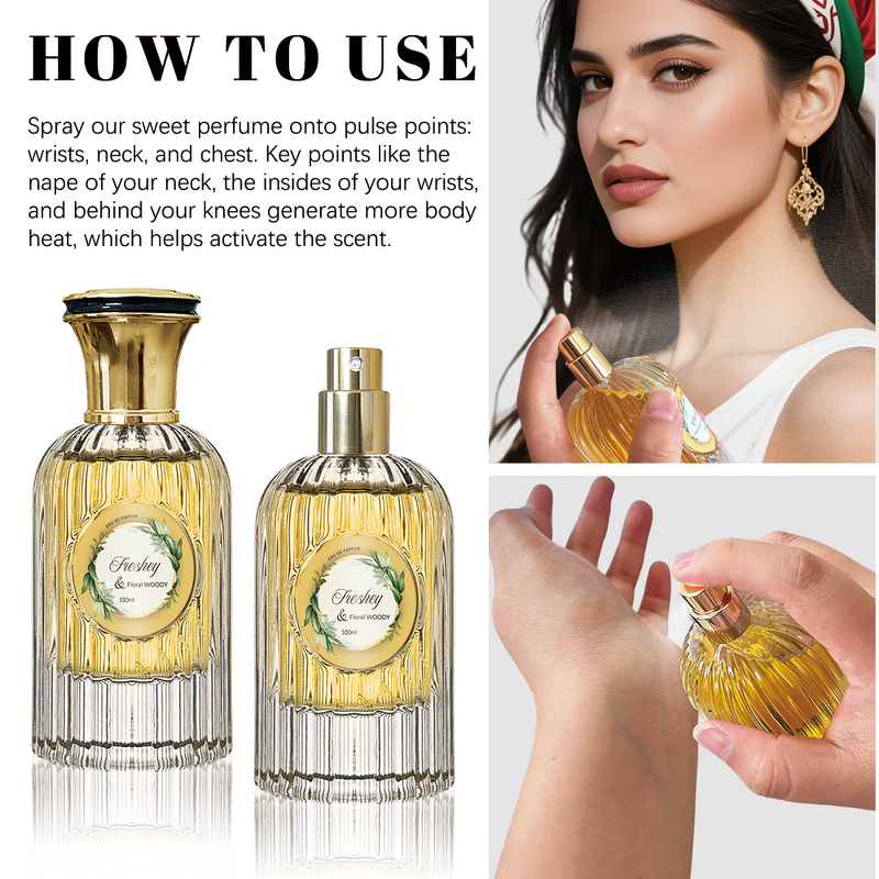 Vegan Pheromone Perfume Spray - Manufacturer - Luxury 100ml Sandalwood Floral Woody Aroma for Women