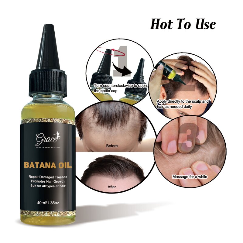 Batana Hair Growth Oil - Manufacturer - Prevent Hair Loss Eliminate Split Ends for Men Women