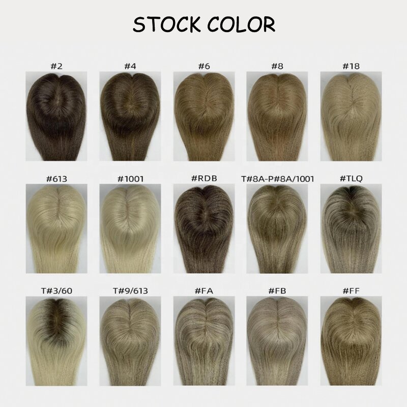 Mono Base Hair Topper - Manufacturer - Clip in Highlight Blonde Virgin Human Hair Invisible Knots