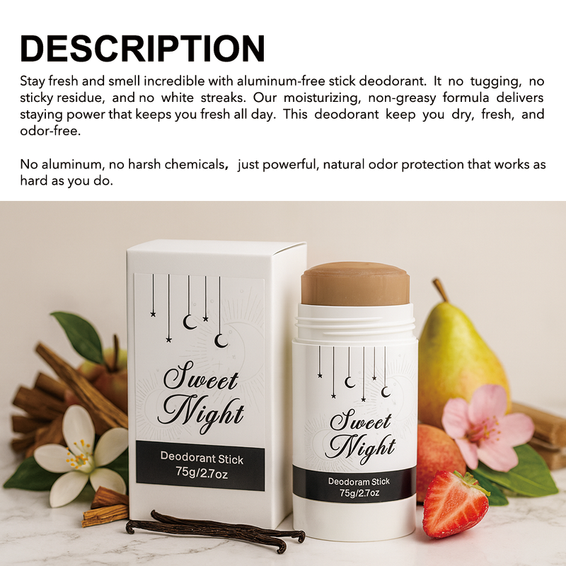 Body Fragrance Deodorant Balm - Manufacturer - Custom 75g Fruity Jasmine Vanilla Odor Control Stick