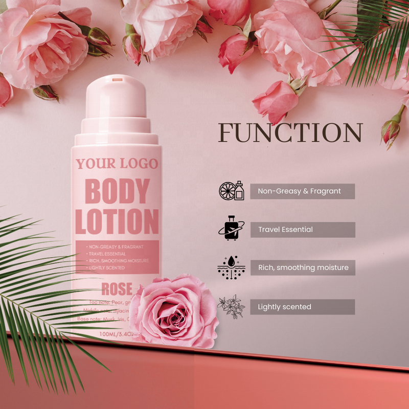 Rose Perfumed Body Cream - Manufacturer - Custom Logo 100ml Rose Aroma Refreshing Nourishing